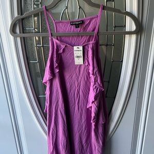 Express Ruffle high neck tank